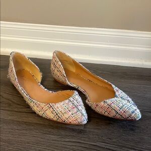 Stylish Multicolor Tweed Women's Flats